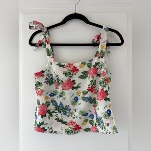 Floral Sleeveless Top - Multicolor